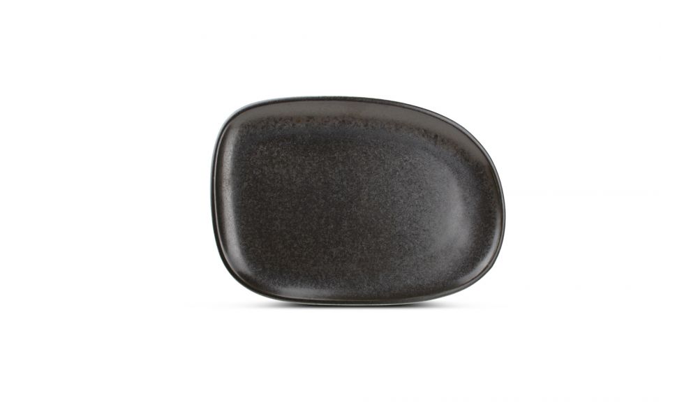 Bord ovaal Ceres zwart 33x23cm