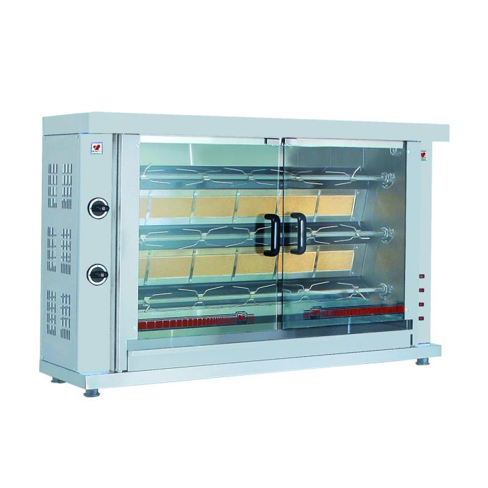 Kippengrill Gas 3 Spitten Combisteel