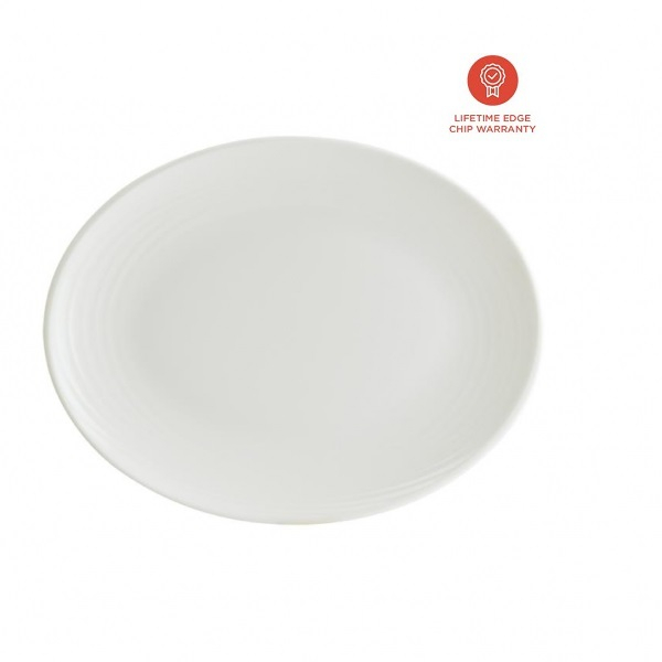 Bord 31 x 24 cm Ovaal Off white Bonna Moove Loop