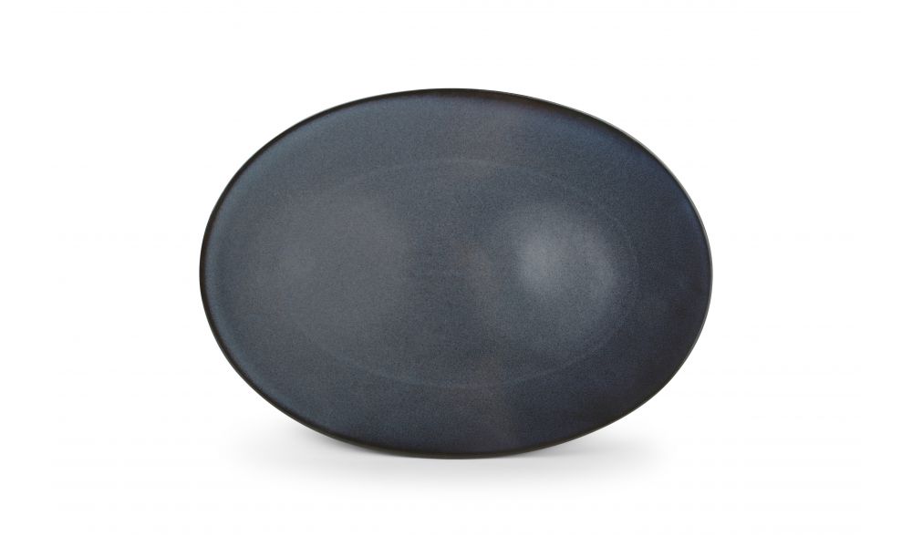Bord ovaal 36x25,5cm Cirro Donkerblauw
