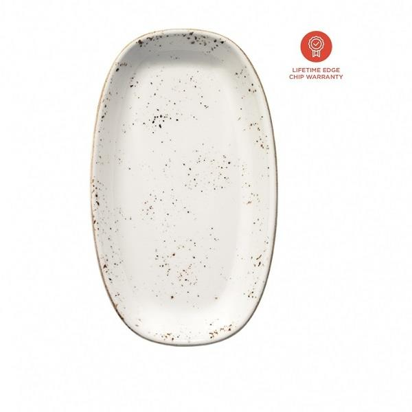 Bord ovaal 19 cm Bonna Grain Off-white