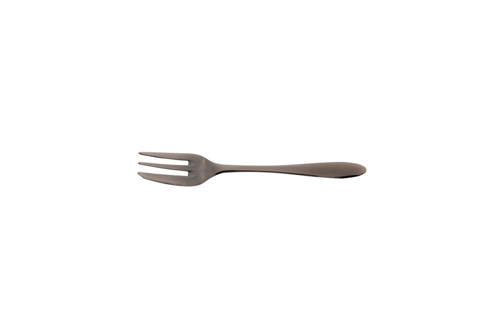 Gebaksvork Gioia Gun Metal zwart 18/10