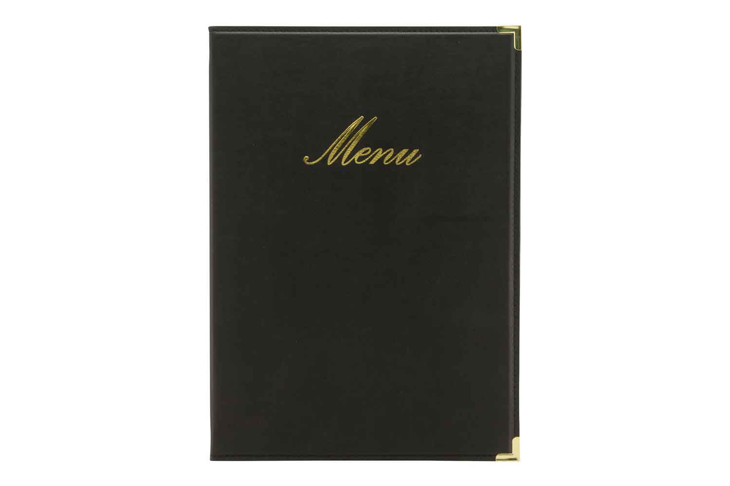 Menukaart Classic insteek A4 zwart