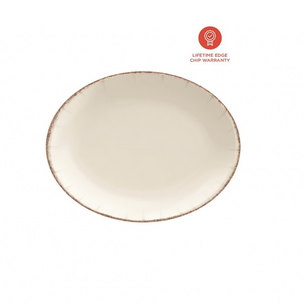 Bord ovaal 25 cm Bonna Grain Off-white