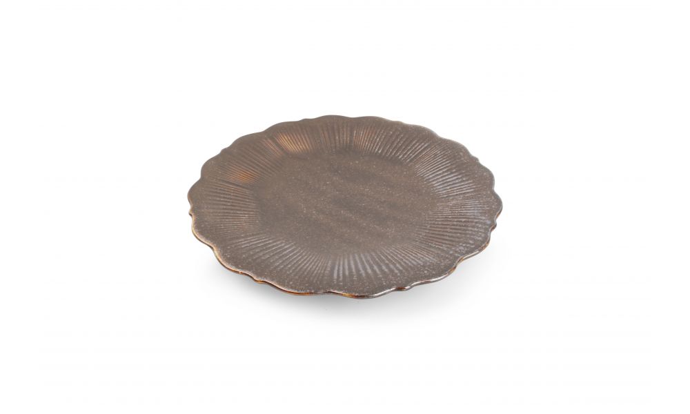 Plat Bord 29 cm Bronze Floret