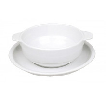 Soepkom 30 cl met grepen en schotel Gural Delta