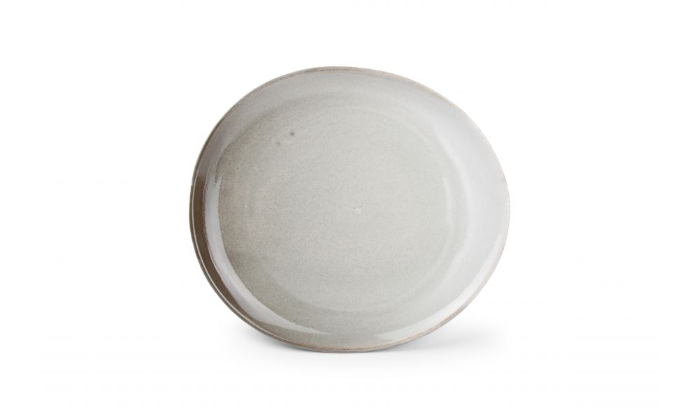 Bord ovaal 25 x 23 cm grijs Ceres