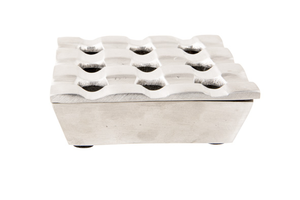 Asbak vierkant 11 cm mat  