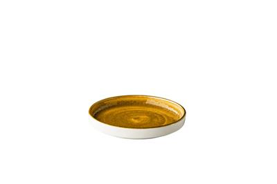 Bord opstaande rand 16,2 cm geel Jersey