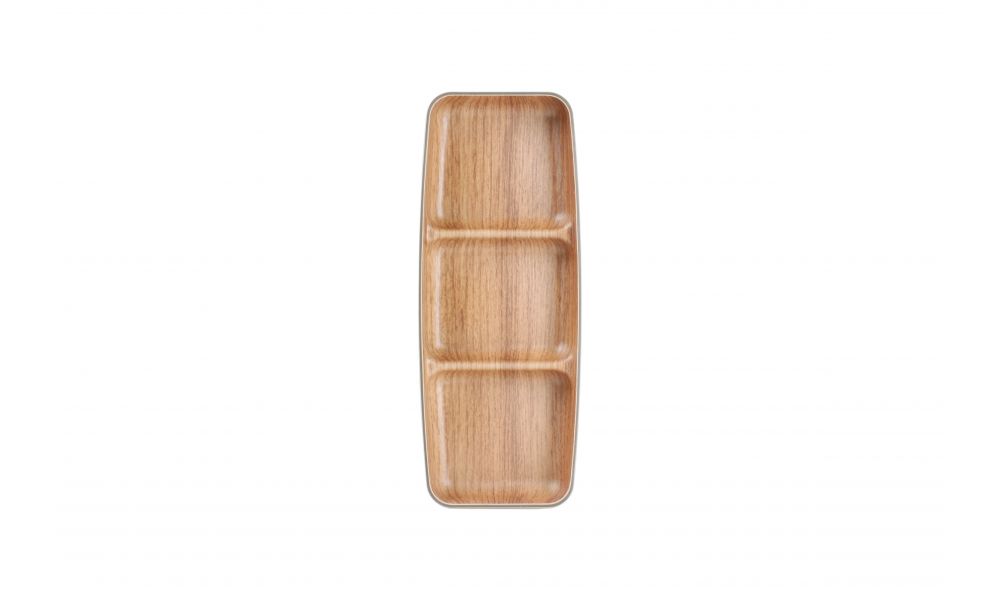Serveerschaal 3 Delen 26 x 10 cm Bruin Buffet
