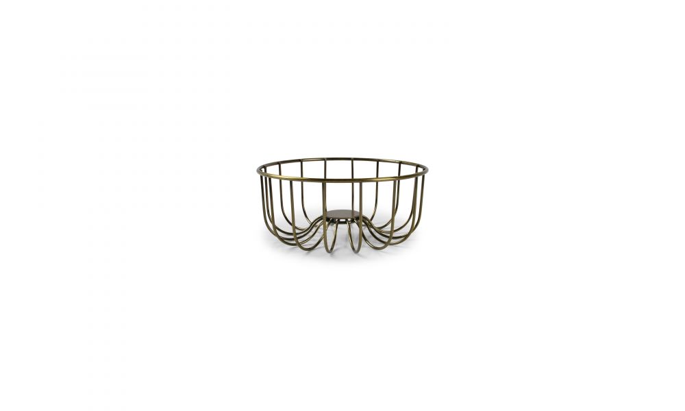 Draadmand 16 x 7 cm Goud/Zwart Octo