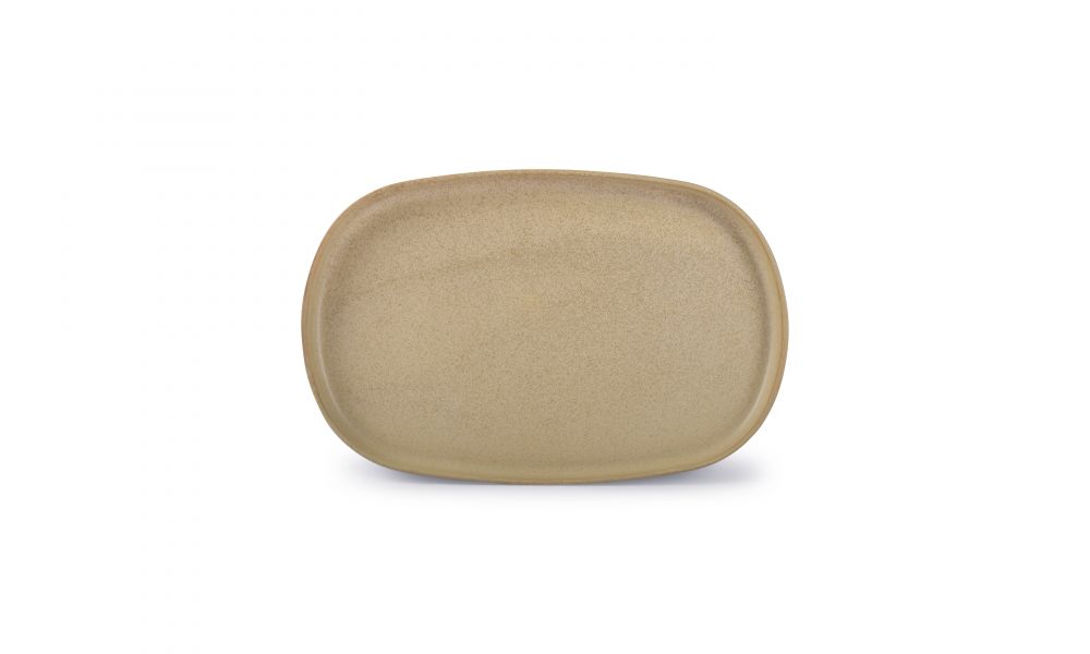 Bord Ovaal 34 x 22 x 2 cm Pila Beige