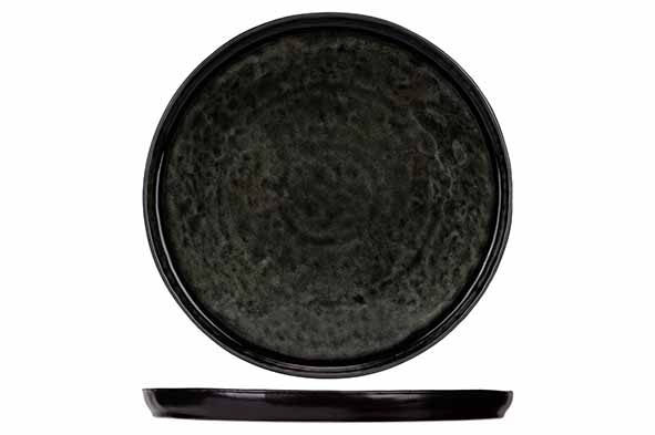 Laguna Azzuro Verde dessertbord rond 21 cm zwart groen
