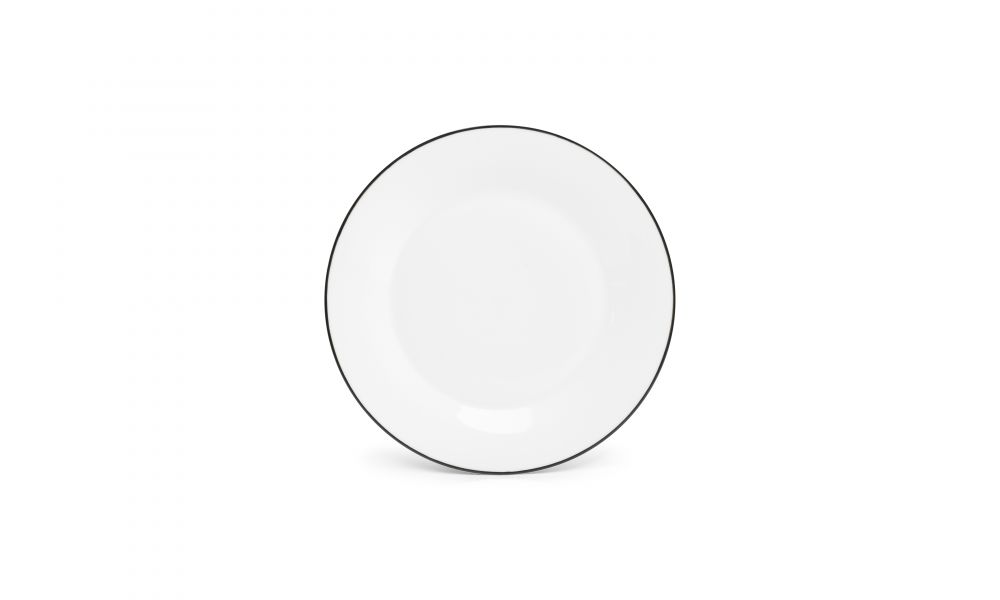 Bord Basic White Black Rim 27cm 