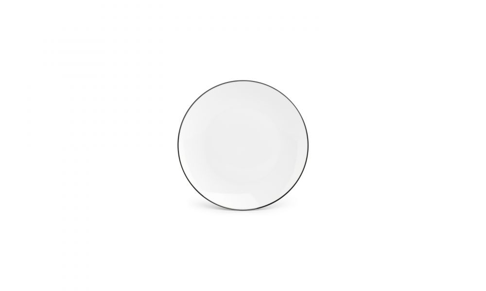 Bord Basic White Black Rim 20,5cm 