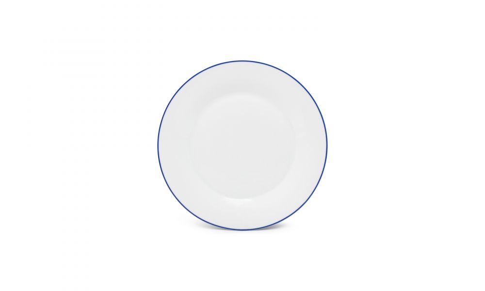 Plat Bord Basic White Blue Rim 27cm 