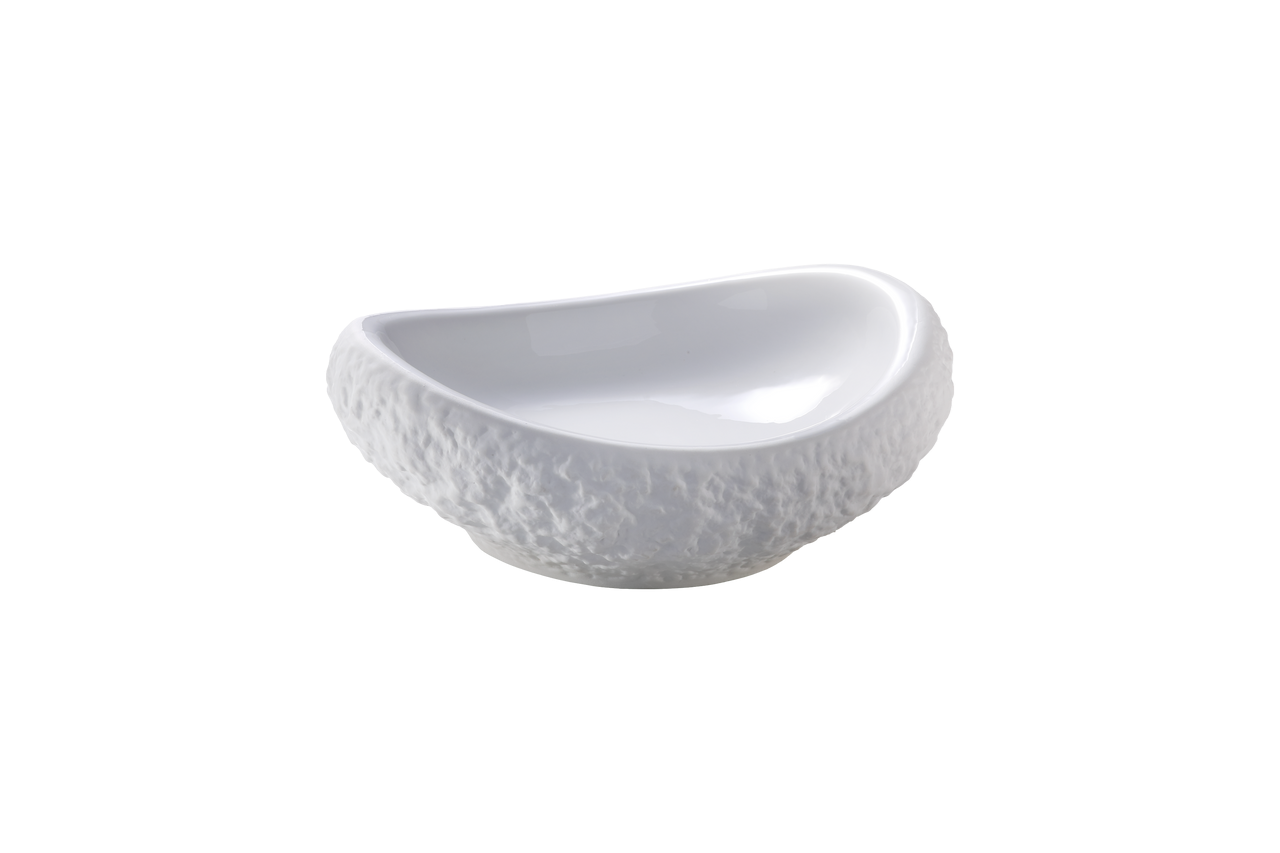 Schaal 20 cm x 18 cm wit porselein Calcaire