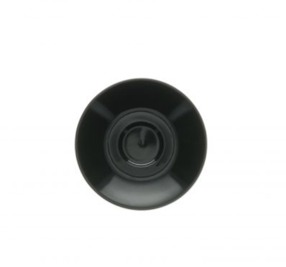 Schotel mokka kop 12cm zwart Barista