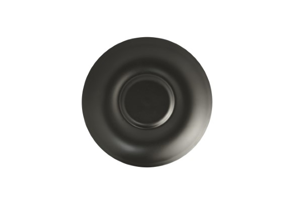 Cappuccino schotel 14 cm Aroma Matt zwart