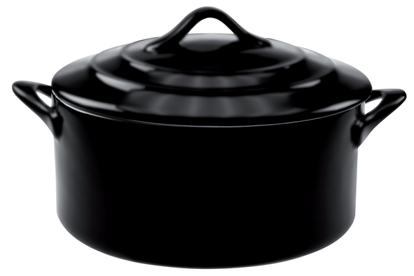 Ovenschotel Black rond met deksel 10 cm