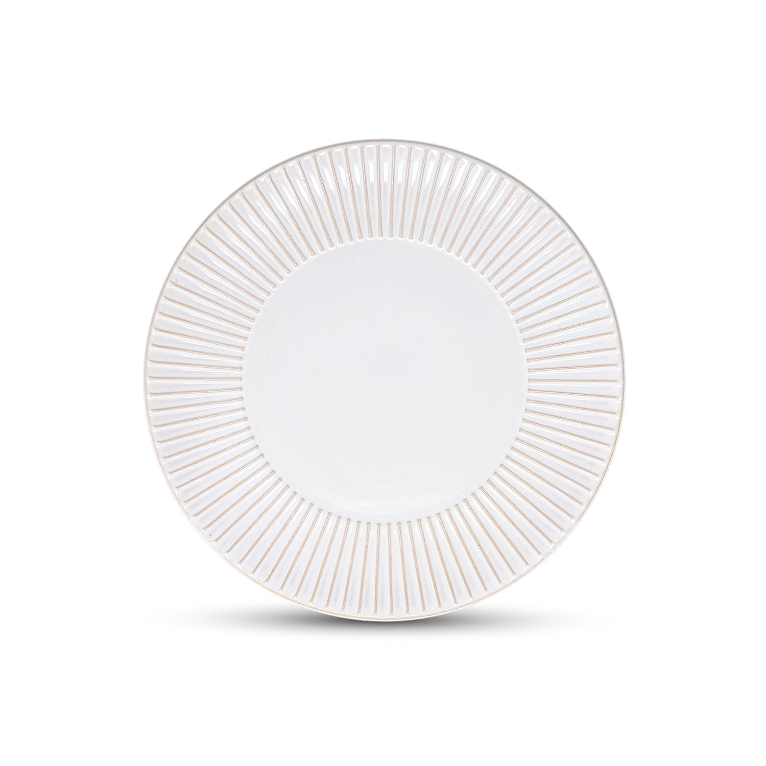 Bord 27,5 cm gestreept White Brass