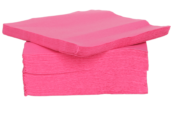 Servetten 40st 25x25cm roze