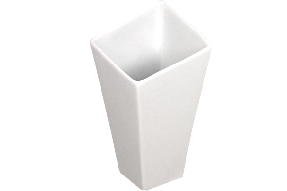 Frietzak porselein vierkant 16 cm