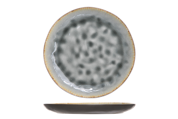 Bord rond 20 cm Laguna Blue Grey blauwgrijs zwart