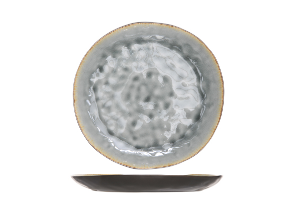 Bord rond 26,5 cm Laguna Blue Grey blauwgrijs zwart