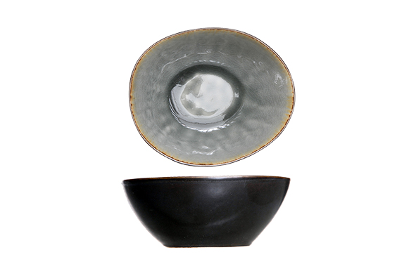 Schaaltje 10,5 cm Laguna Blue Grey blauwgrijs zwart