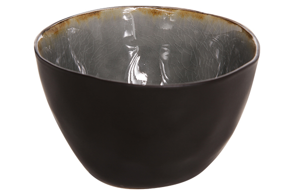 Kom 10 x 6,5 cm Laguna Blue Grey blauwgrijs zwart