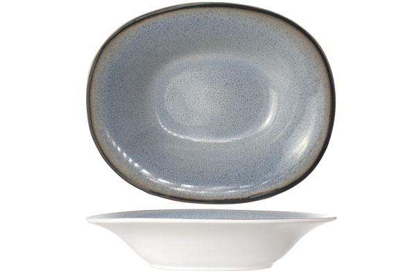 Diep bord ovaal 17,5 x 21,5 cm Fez Blue