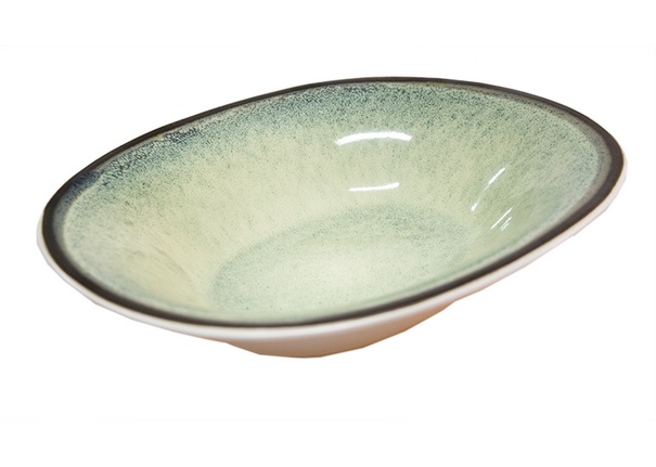 Diep bord ovaal 17,5 x 21,5 cm Fez Green