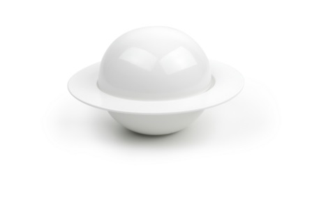 Serveerbord 18 cm met deksel bolvorm porselein