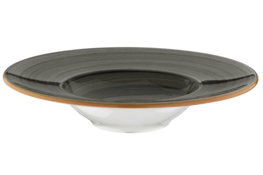 Pasta bord 28 cm brede rand Space Grey Aura