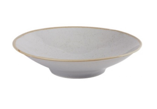 Diep bord op voet 26 cm Stone