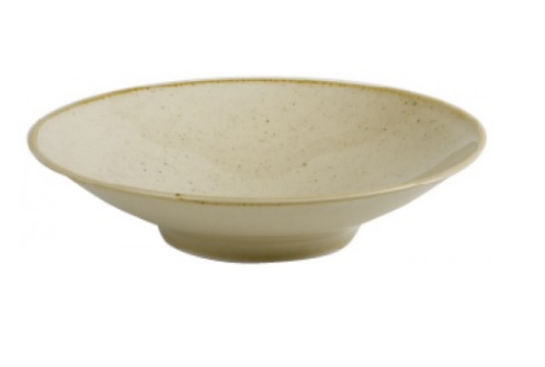 Diep bord op voet 26 cm Wheat