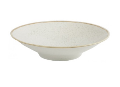 Diep bord op voet 26 cm Oatmeal