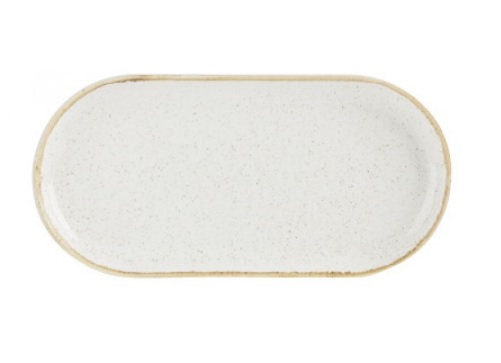 Bord ovaal smal 30 cm Oatmeal