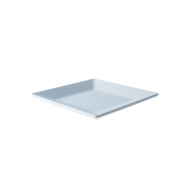 Bord 18,5 cm vierkant wit melamine