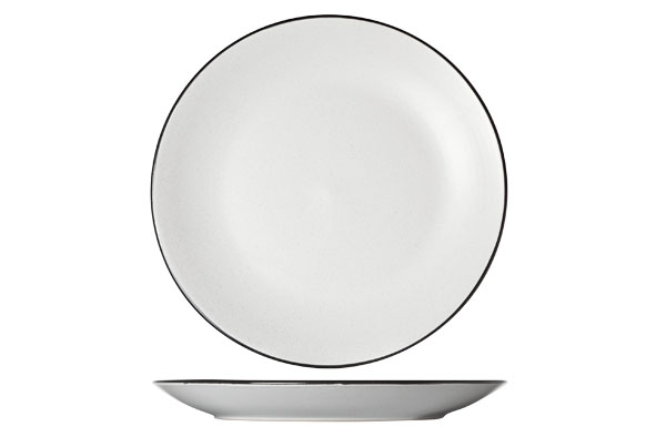 Plat bord 27 cm Speckle White