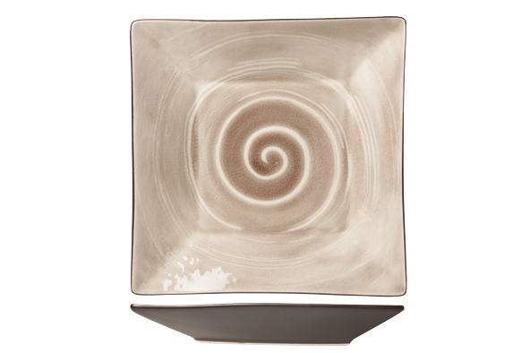 Plat bord vierkant 26 cm Volcano