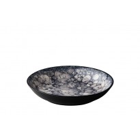 Bord diep 21 cm Q Authentic Bubble zwart