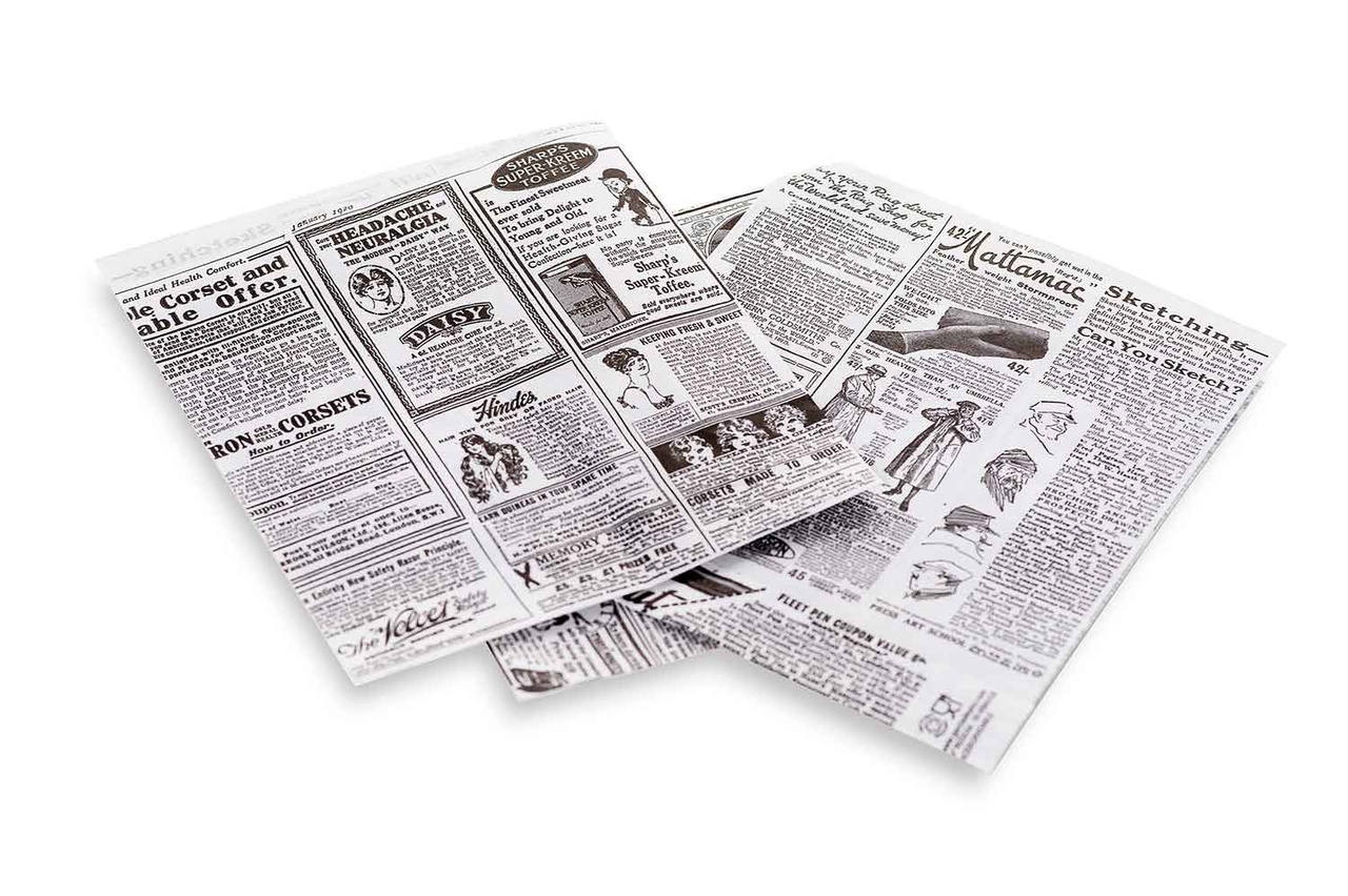Vetvrij papier hamburger zakje klein Times 1000 stuks