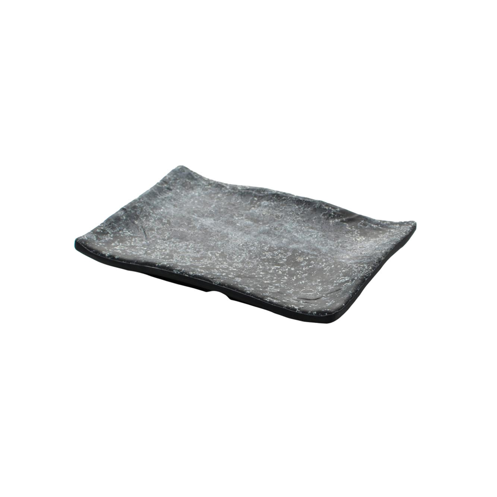 Schaal 28 x 19 cm Endure Melamine zwart/marmer