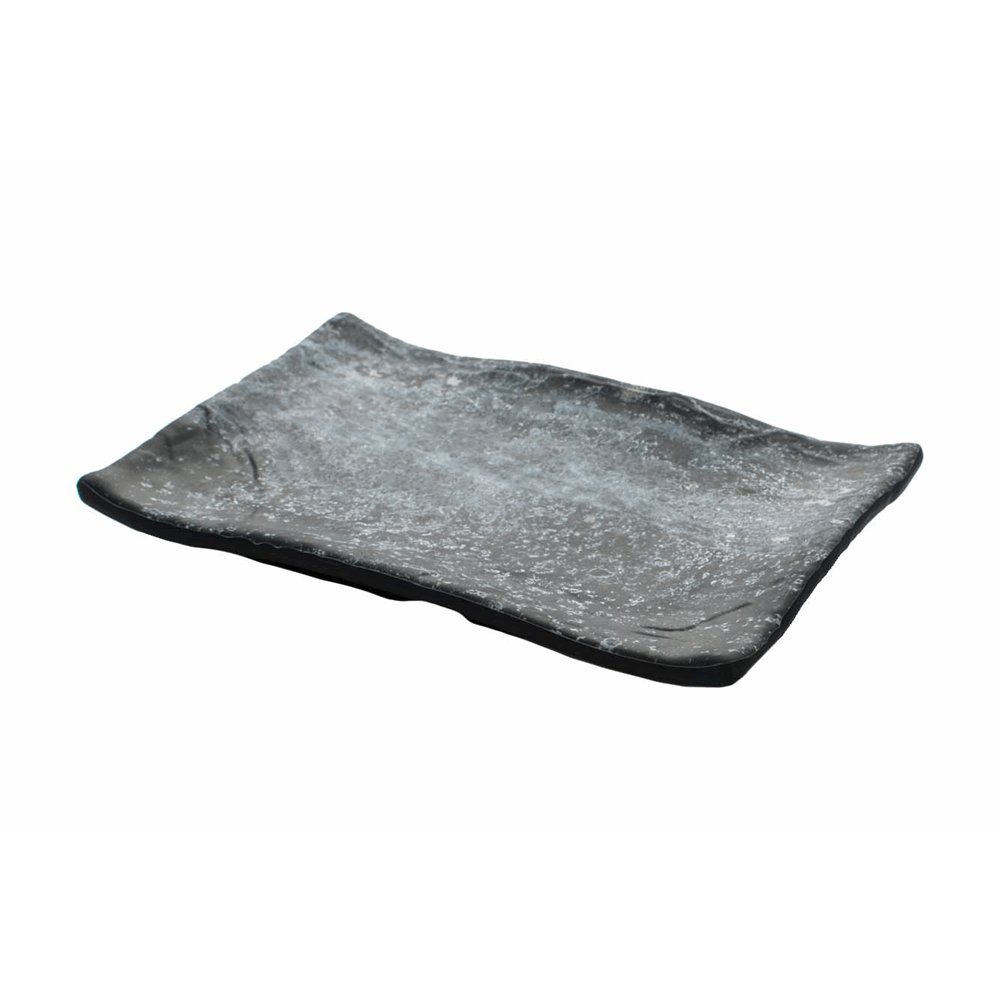 Schaal 40 x 27,5 cm rechthoekig Endure Melamine zwart/marmer