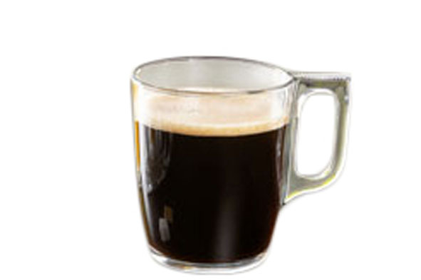 Theeglas Nuevo met oor (gehard glas) 25 cl.