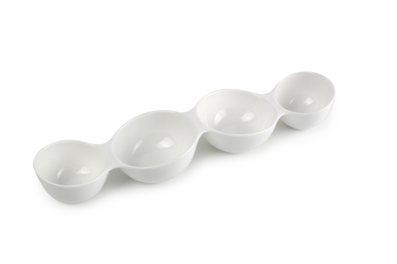 Schaal 33 x 8,5 cm 4 delen Funky Yong