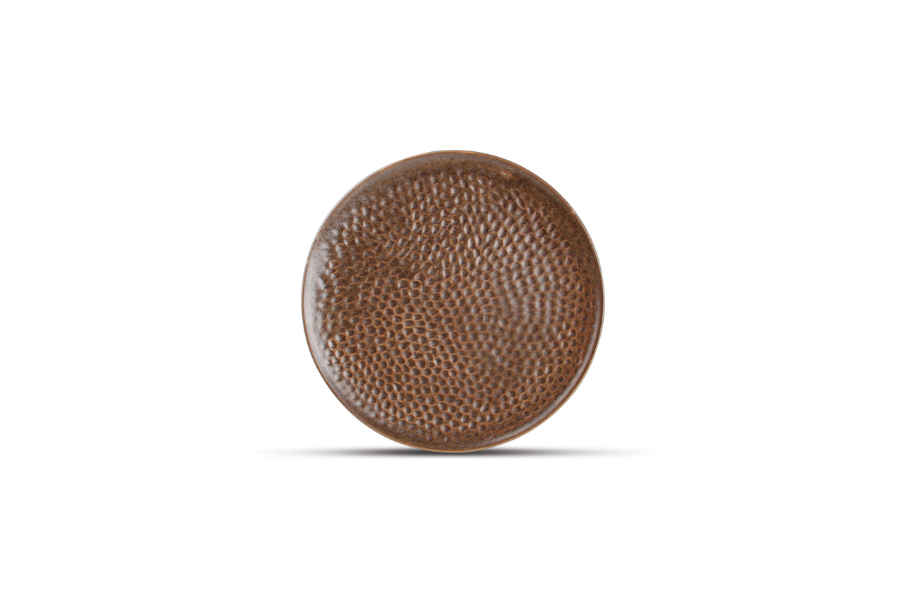Bordje 15,5 cm Brass Copper Hammered