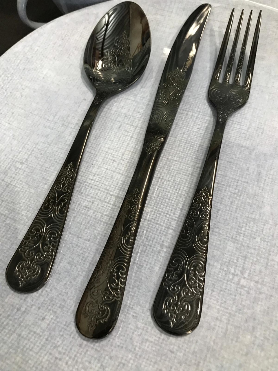 Tafelvork Antique Gun metal zwart, foto 2 van 5